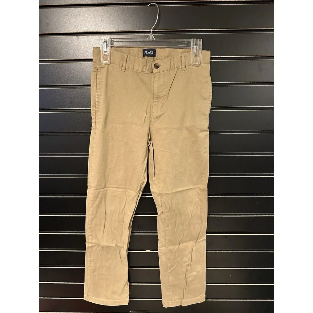Lot Of 2 Children’s Place Boys Chino Pants - 1 Khaki/1 Navy, NWOT size 14